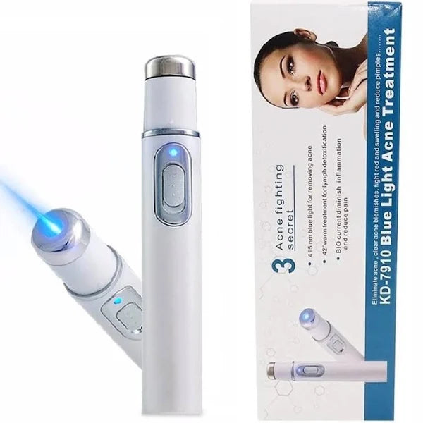 Lápiz de Fototerapia Facial 3 en 1 | Tratamiento Anti-Acné con Luz Azul y Calor Térmico