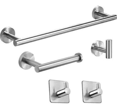 Set de 5 Accesorios de Baño en Acero Inoxidable 304 Premium