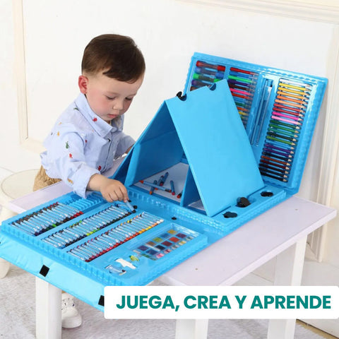 Kit de Arte y Dibujo Infantil 208 Piezas | Maletín Creativo