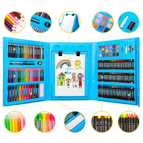 Kit de Arte y Dibujo Infantil 208 Piezas | Maletín Creativo