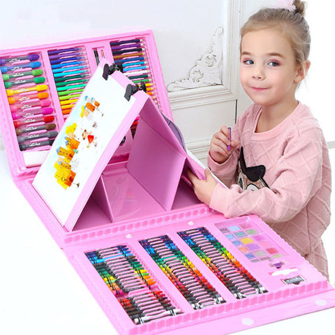Kit de Arte y Dibujo Infantil 208 Piezas | Maletín Creativo