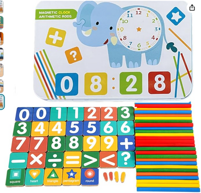 Juego Montessori de Números y Reloj Educativo | 3 a 6 Años