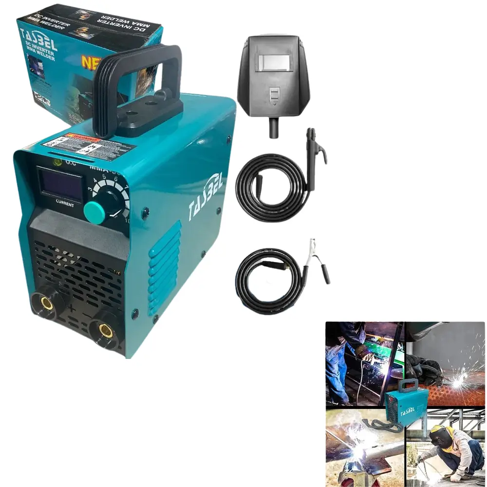 Soldadora Inverter Portátil 200A | Arco Manual MMA + Máscara de Soldar