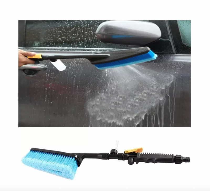 Cepillo para Lavado de Autos Premium | Cerdas Suaves, Dispensador de Jabón y Brazo Extensible