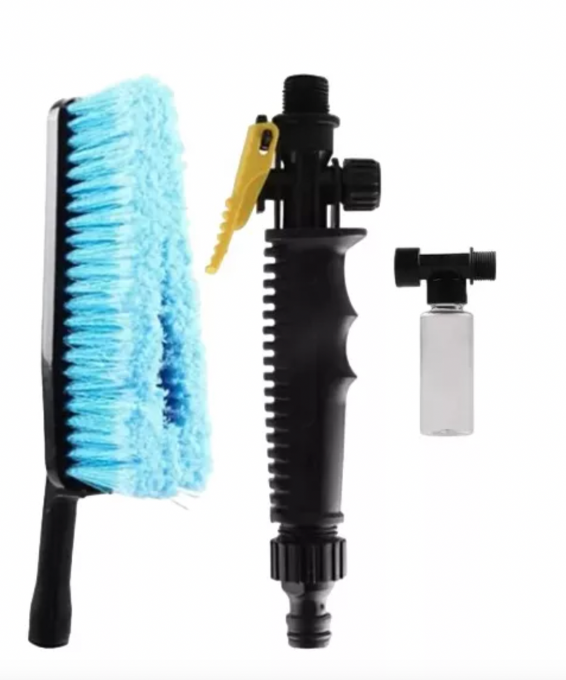 Cepillo para Lavado de Autos Premium | Cerdas Suaves, Dispensador de Jabón y Brazo Extensible