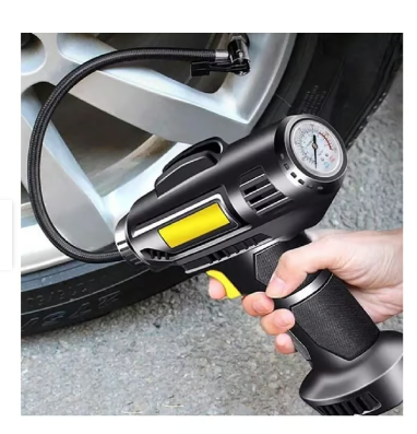 Compresor de Aire Portátil Digital para Auto con Luz LED | Inflado Rápido y Parada Automática