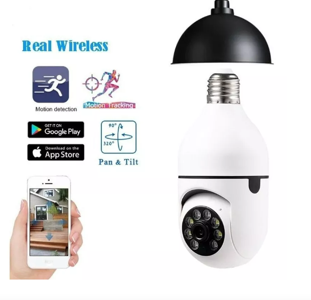 Cámara de Seguridad Inteligente Wifi 360° | Formato Ampolleta LED HD