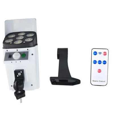 Foco Solar LED 360° Tipo Cámara de Seguridad | Iluminación con Sensor de Movimiento