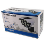 Foco Solar LED 360° Tipo Cámara de Seguridad | Iluminación con Sensor de Movimiento