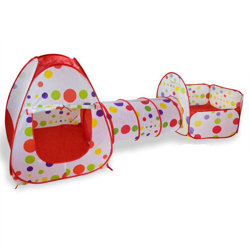 Carpa Túnel Infantil 3 en 1 con Piscina de Pelotas (260 cm)
