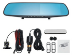 Espejo Retrovisor Auto DVR + Cámara de Reversa | Grabación Full HD y Sensor de Colisión