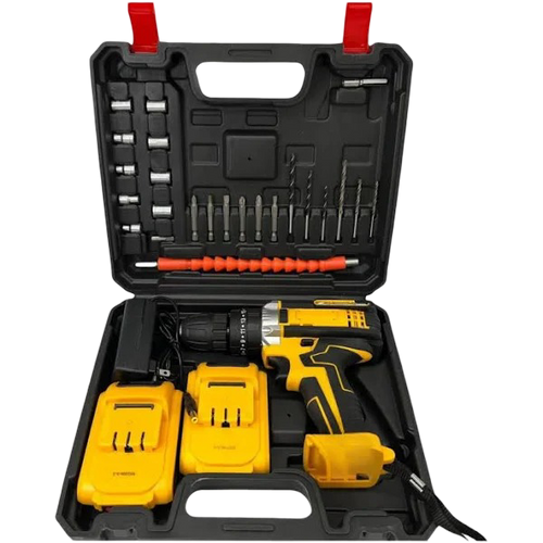 Kit Profesional: Taladro Percutor Inalámbrico 18V con Doble Batería y 24 Accesorios