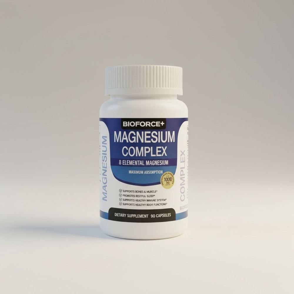 Complejo de Magnesio Bioforce+ (8 en 1) 90 Cápsulas | Bienestar Integral y Descanso Profundo