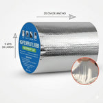Cinta Tapagoteras de Butilo y Aluminio XL (20cm x 5m) | Sellado Impermeable Inmediato