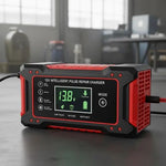Cargador y Reparador Inteligente de Baterías Automotrices | Control Automático